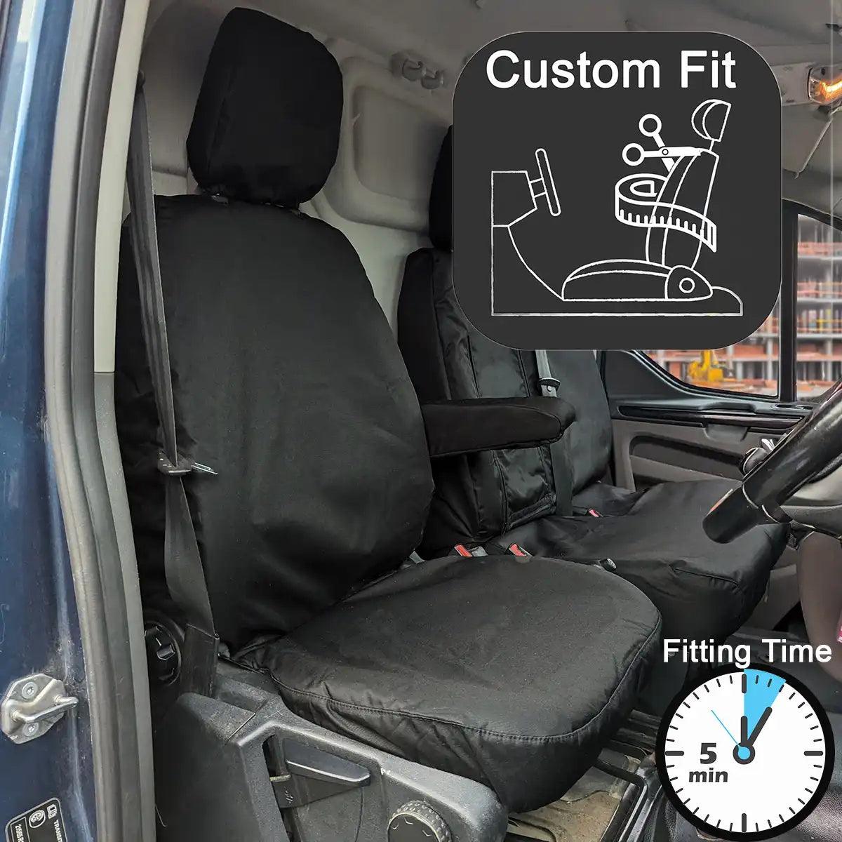 Ford Transit and Ford Transit Custom Waterproof Seat Cover - fits in 5 minutes