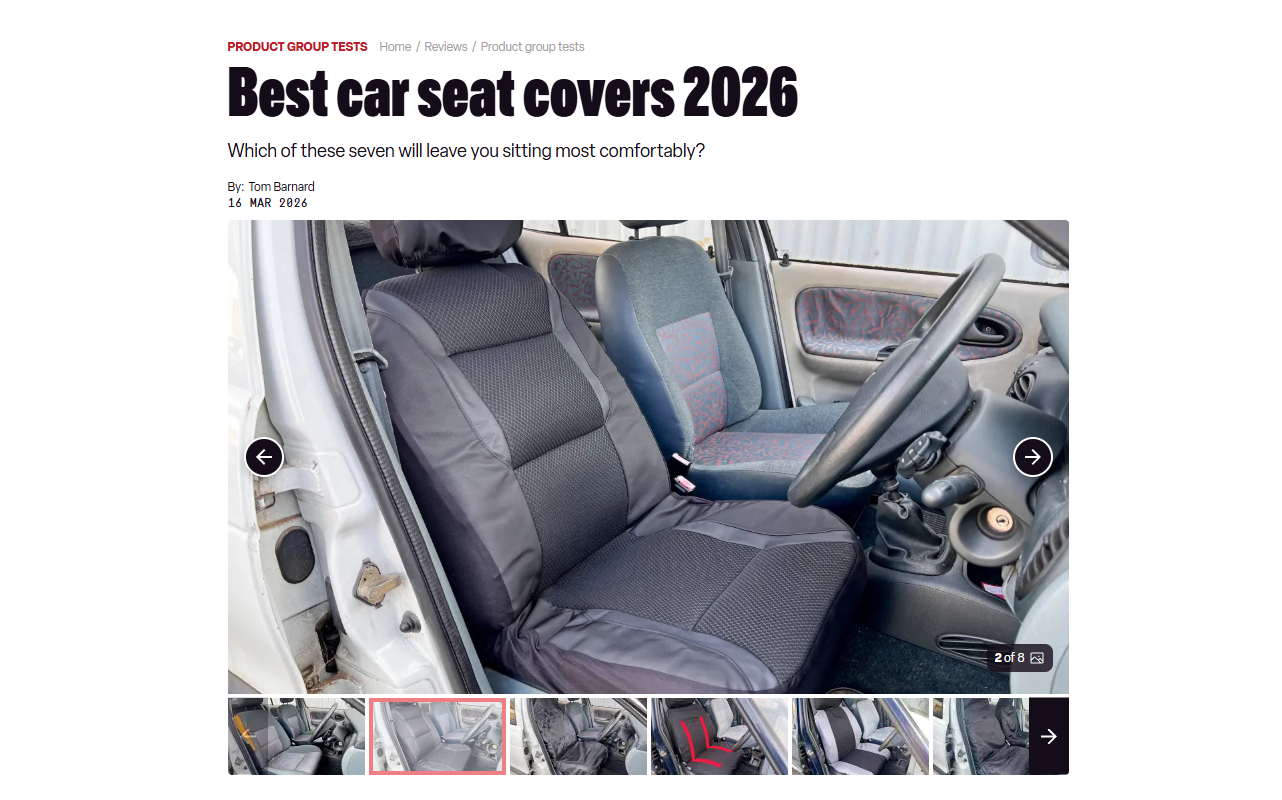 Primus Seat Covers Achieve 5/5 Auto Express Rating