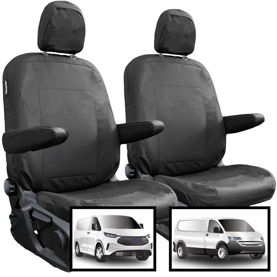 Ford Transit Custom 2023 Onwards Driver & Single Passenger Seat Covers