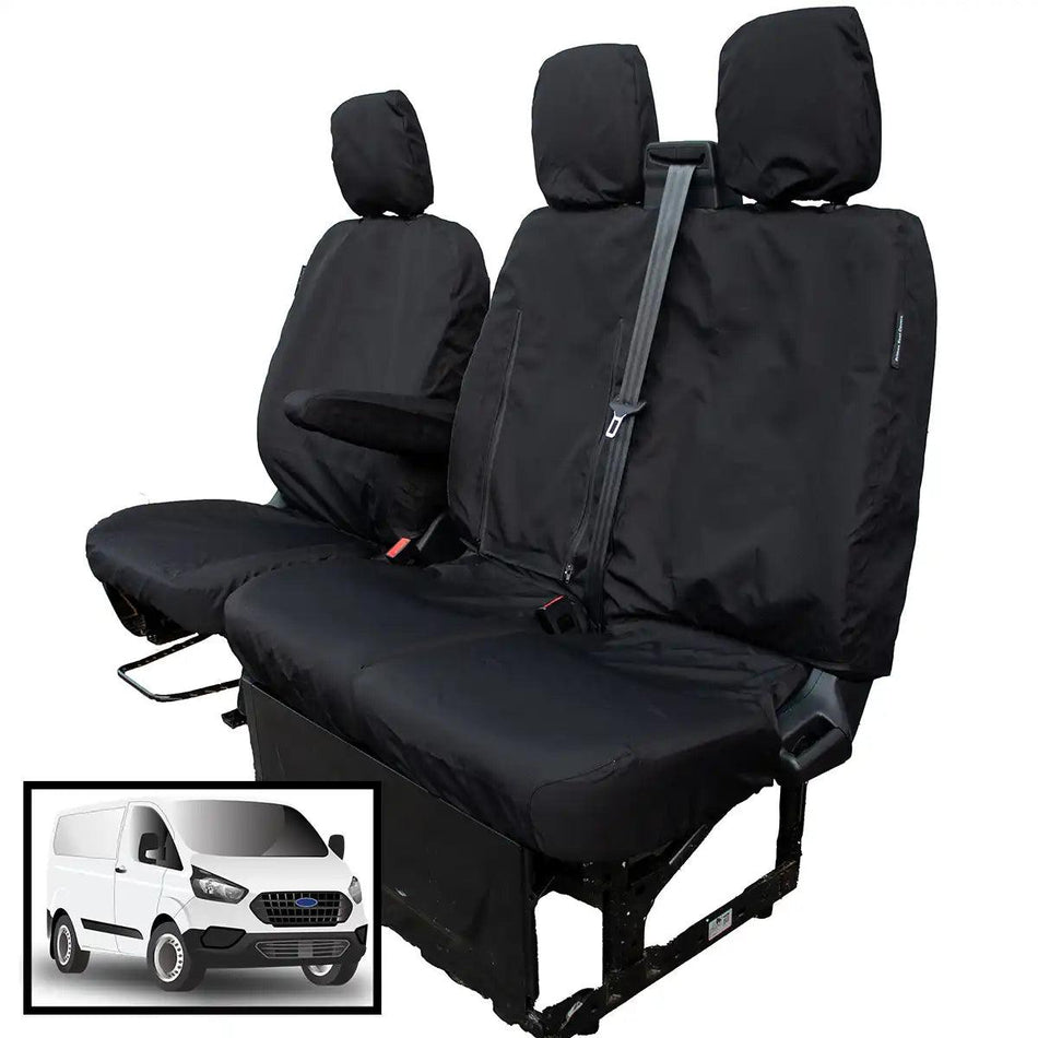 Driver and double seat covers for the Ford Transit Custom van