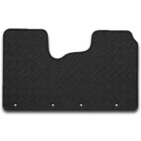 Black Renault Trafic floor mat with a checkered pattern on a white background