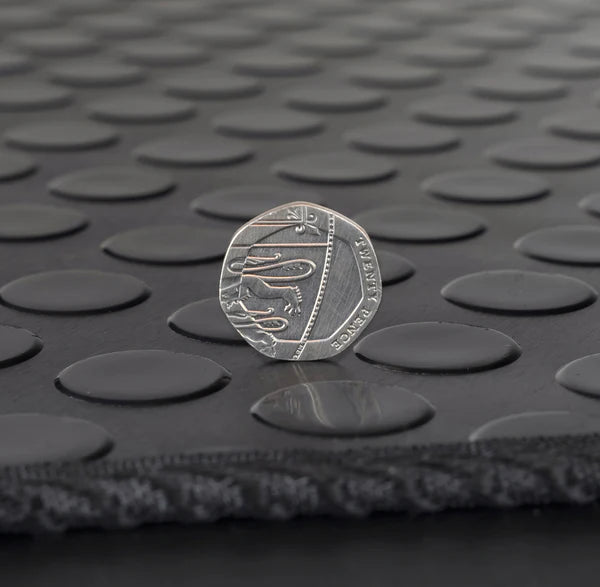 Close up of a rubber floor mat