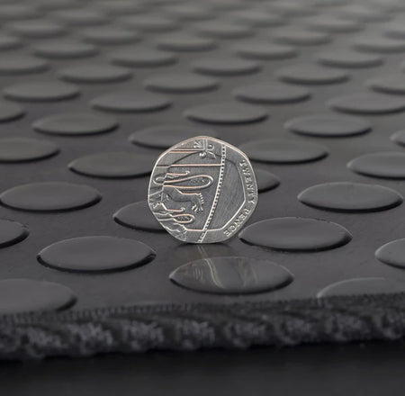 Close up of a rubber floor mat