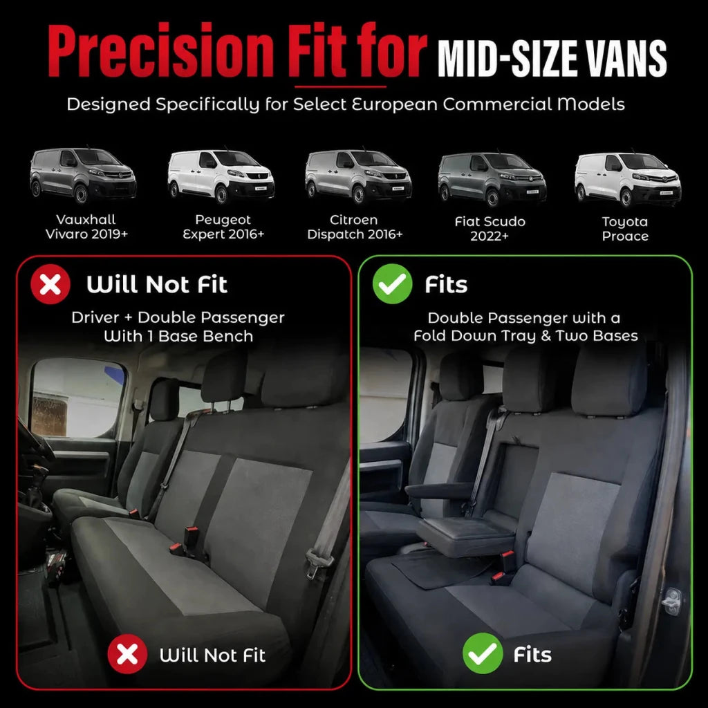 Fiat E Scudo 2022 Onwards Tailored Seat Covers - Primus Seat Covers