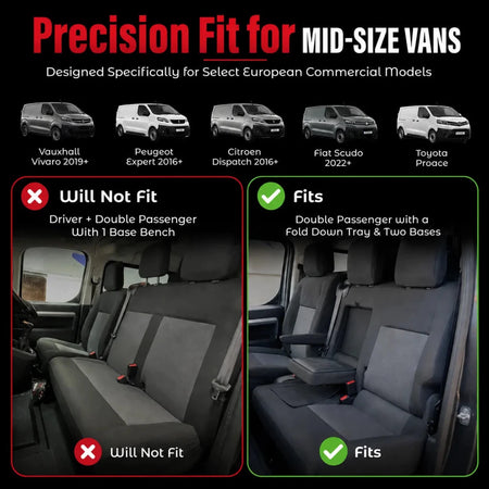 Fiat E Scudo 2022 Onwards Tailored Seat Covers - Primus Seat Covers