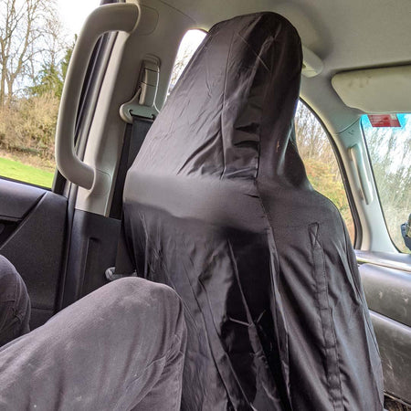 The back of our car seat cover protecting the whole of your car seats from dirt & damage